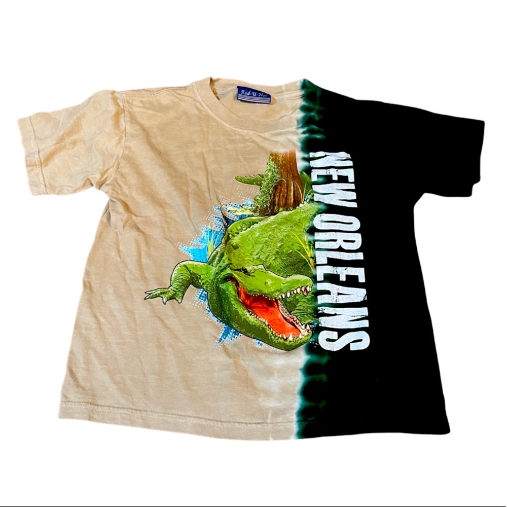 Youth Kid U Not New Orleans alligator tie dye T-shirt cotton size medium cotton
